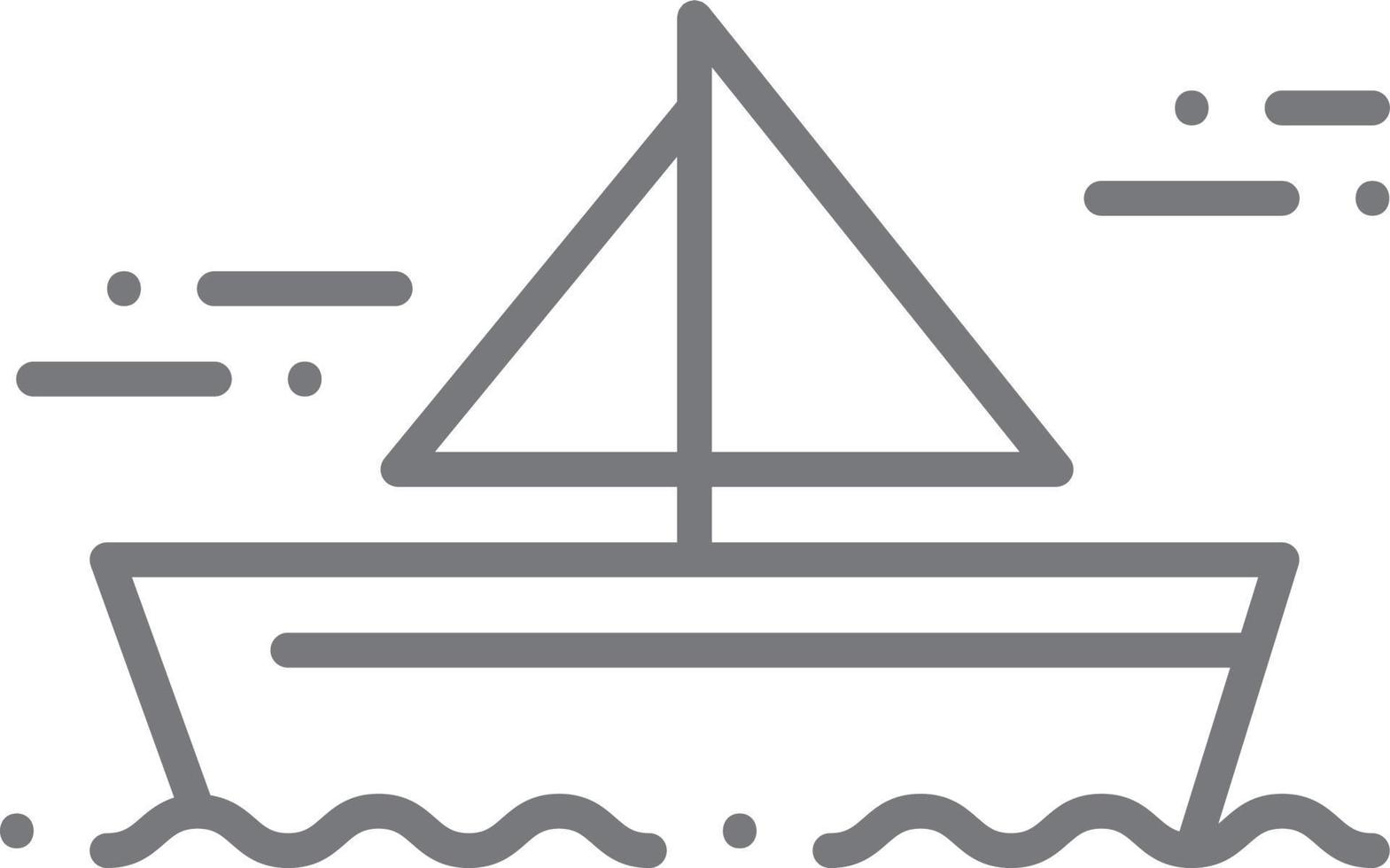 Sailboat Transportation icon people icons with black outline style. Vehicle, symbol, transport, line, outline, travel, automobile, editable, pictogram, isolated, flat. Vector illustration