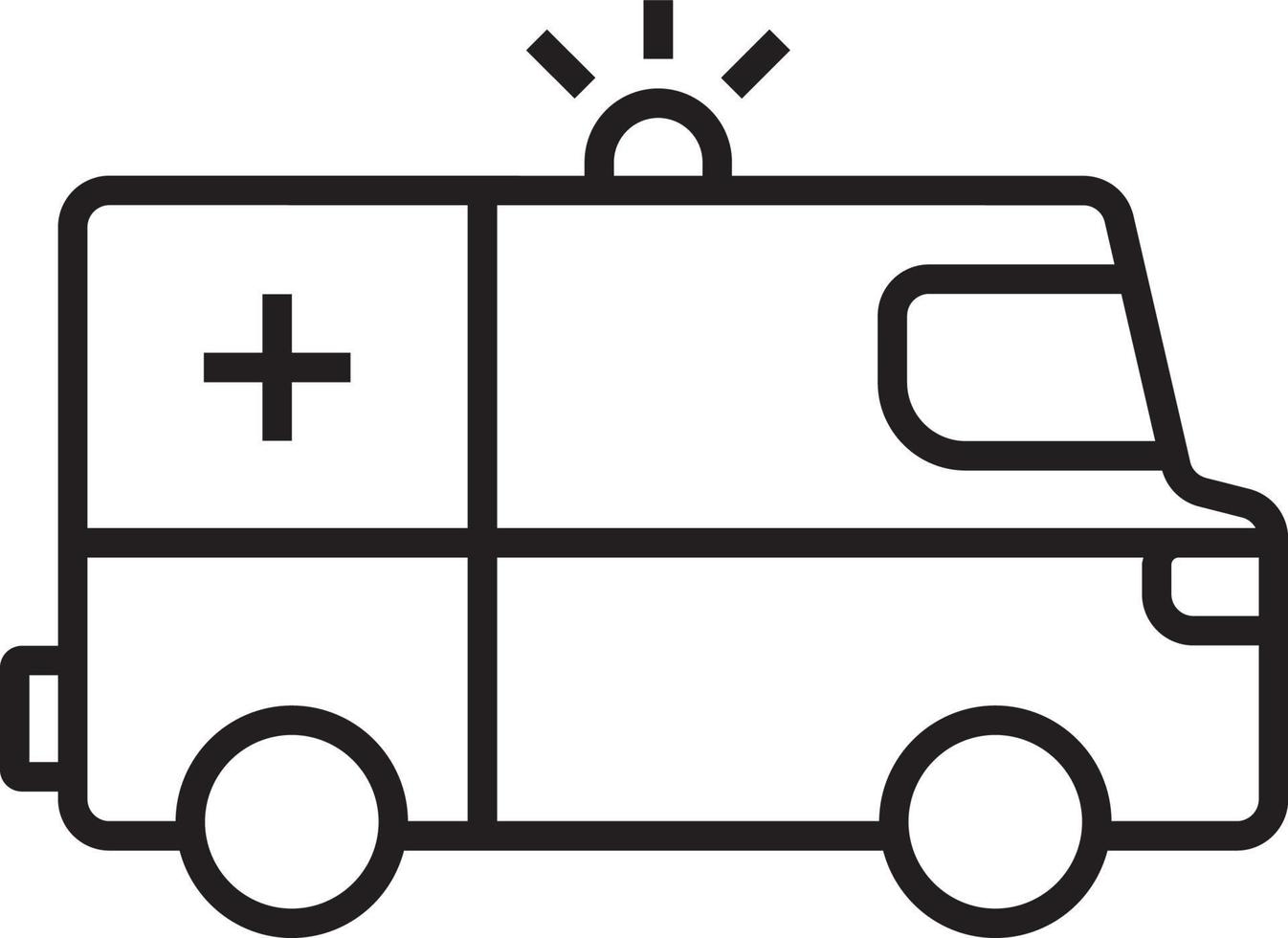 Ambulance Transportation icon people icons with black outline style. Vehicle, symbol, transport, line, outline, station, travel, automobile, editable, pictogram, isolated, flat. Vector illustration