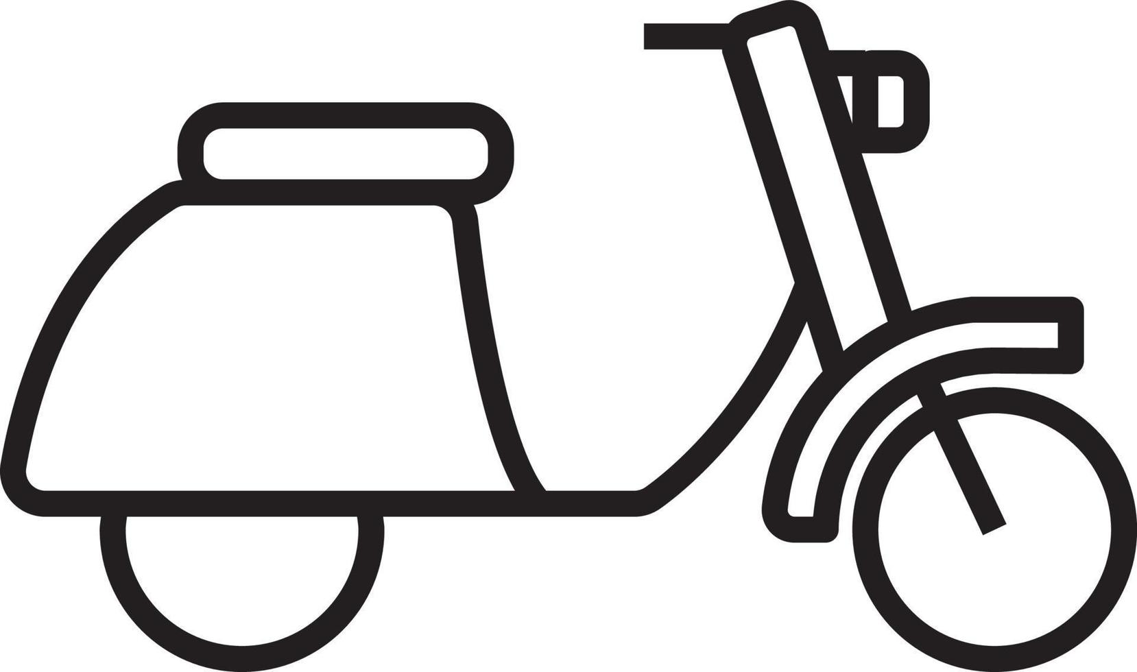 Vespa Transportation icon people icons with black outline style. Vehicle, symbol, transport, line, outline, station, travel, automobile, editable, pictogram, isolated, flat. Vector illustration