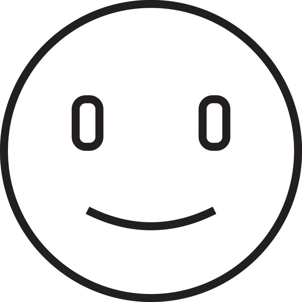 Smile Feedback icon with black outline style vector