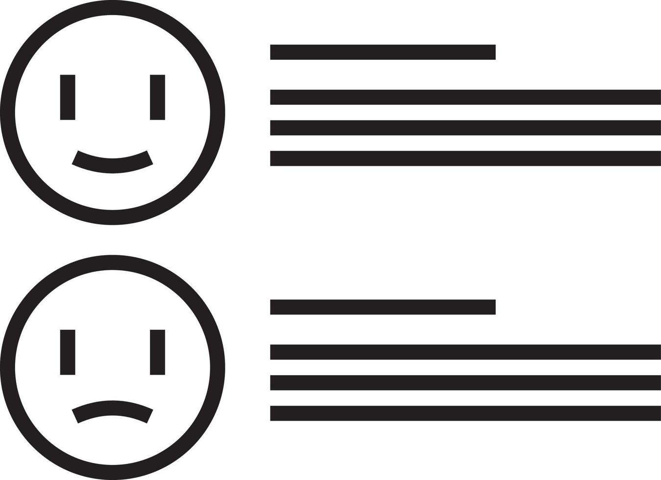 Satisfaction Feedback icon with black outline style vector