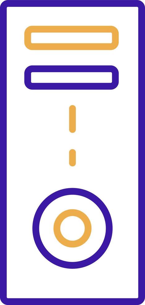 Computer technology icon with purple and orange duotone style. Computing, diagram, download, file, folder, graph, laptop . Vector illustration