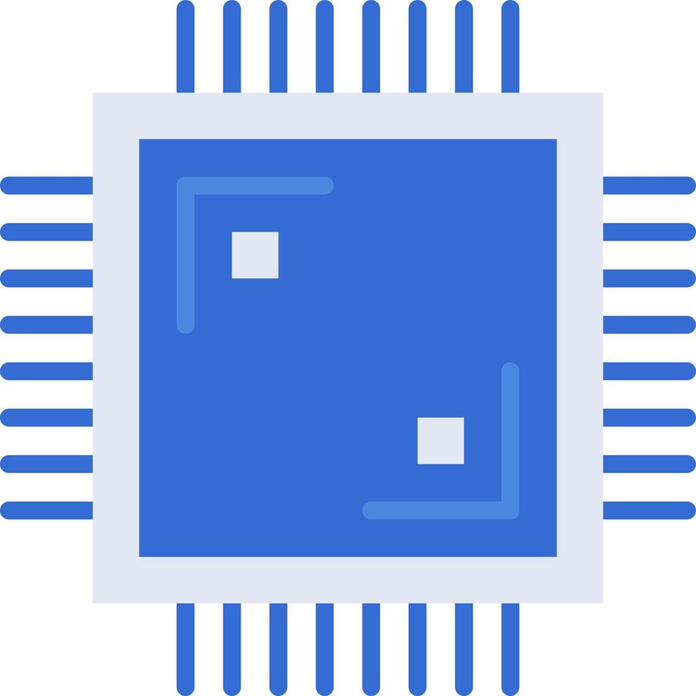 icono de tecnología de chip electrónico con estilo de duotono azul. computación, diagrama, descarga, archivo, carpeta, gráfico, computadora portátil. ilustración vectorial vector