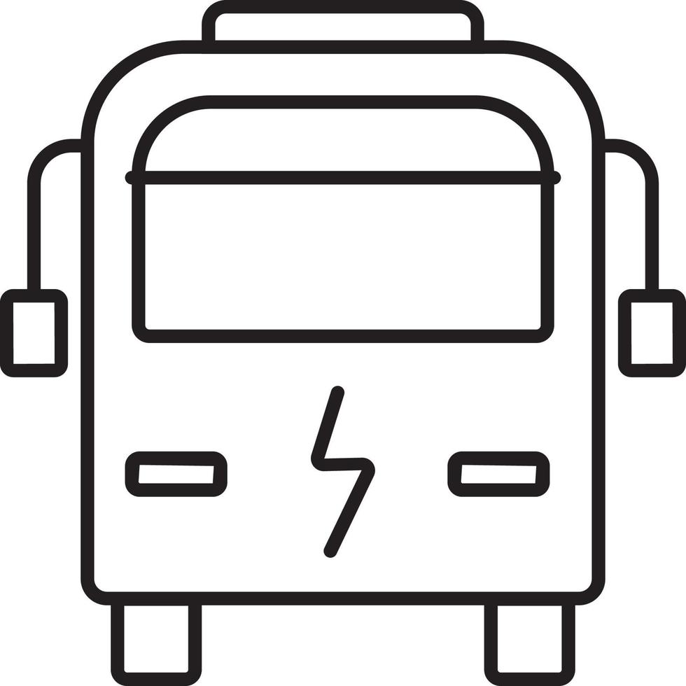 electric bus icon vector