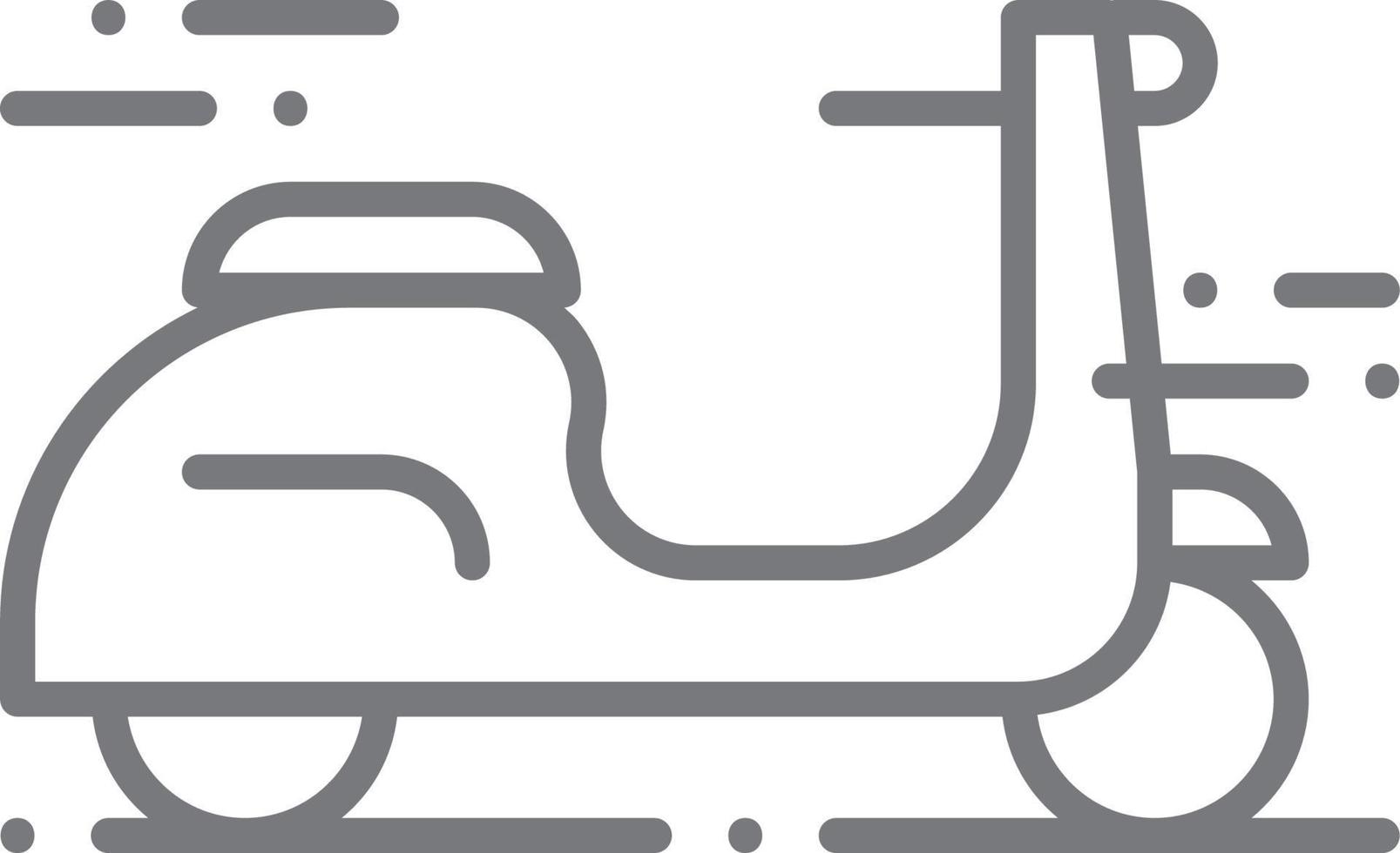 Motorcycle Transportation icon people icons with black outline style. Vehicle, symbol, transport, line, outline, travel, automobile, editable, pictogram, isolated, flat. Vector illustration
