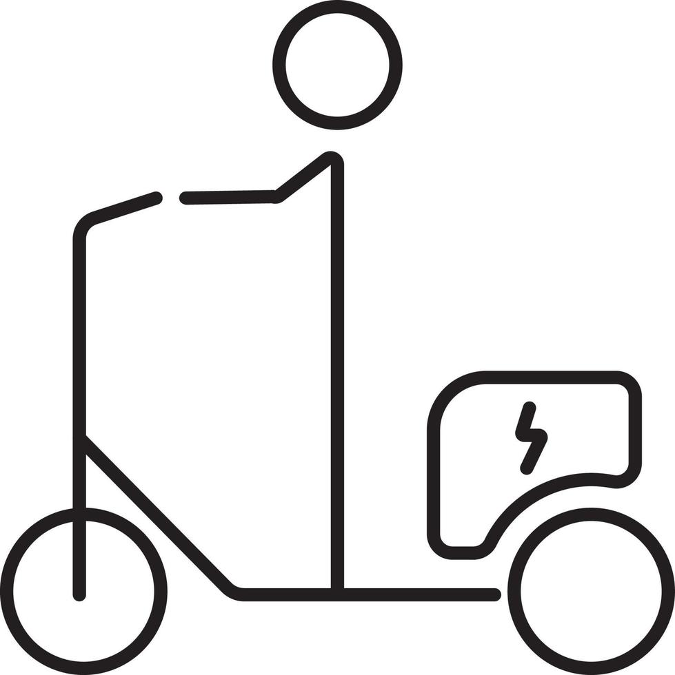 icono de scooter electrico vector