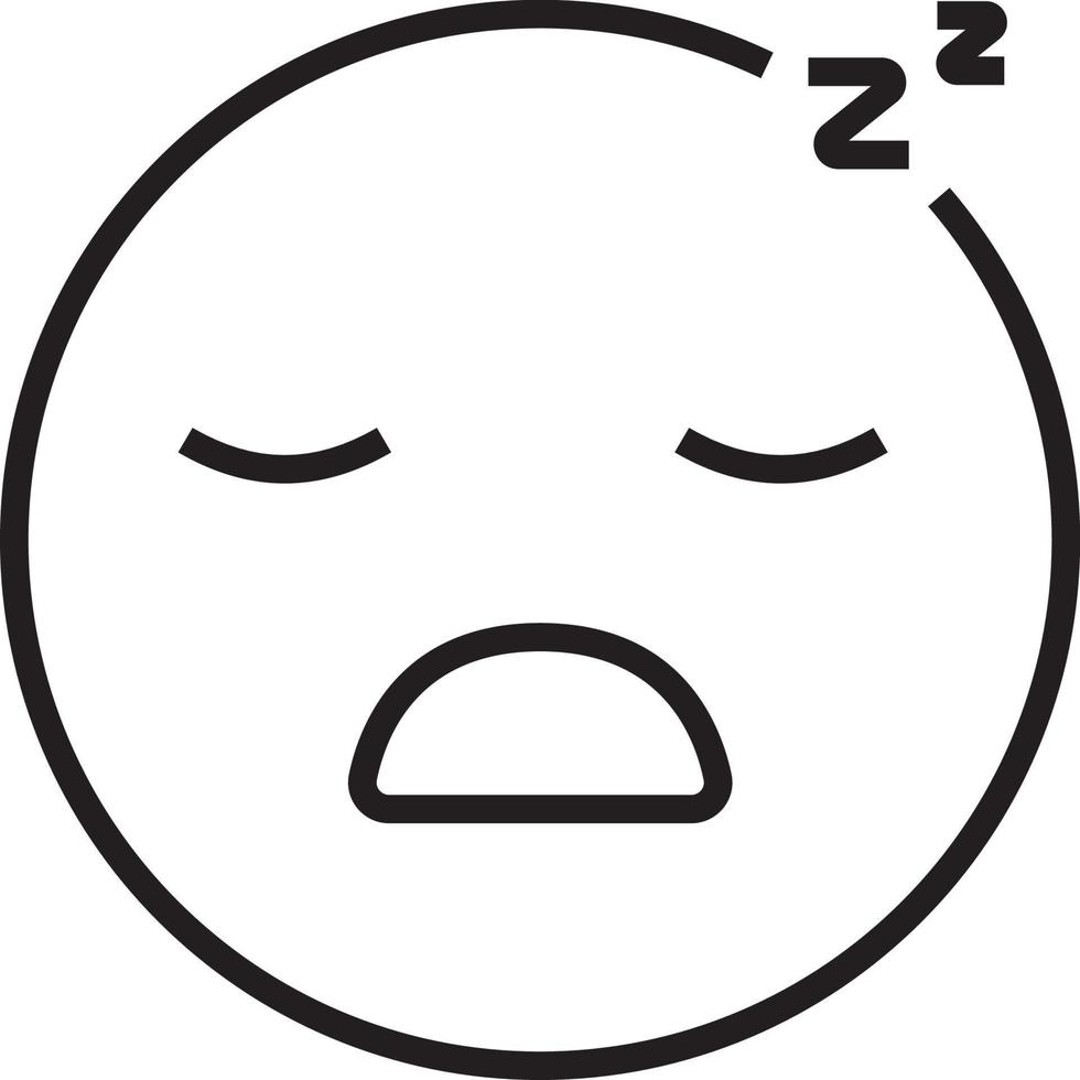 Sleep Feedback icon with black outline style vector