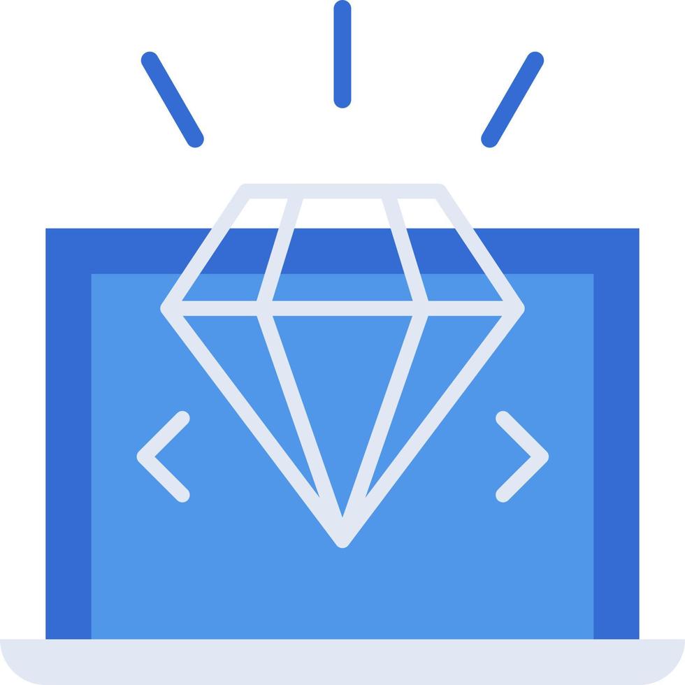 Clean code technology icon with blue duotone style. Computing, diagram, download, file, folder, graph, laptop . Vector illustration