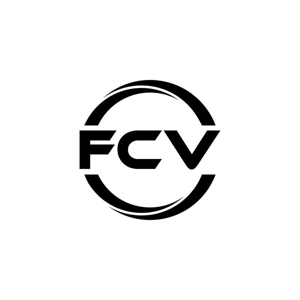 FCV letter logo design in illustration. Vector logo, calligraphy designs for logo, Poster, Invitation, etc.