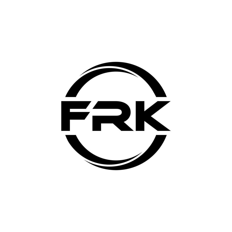 diseño de logotipo de letra frk en ilustración. logotipo vectorial, diseños de caligrafía para logotipo, afiche, invitación, etc. vector