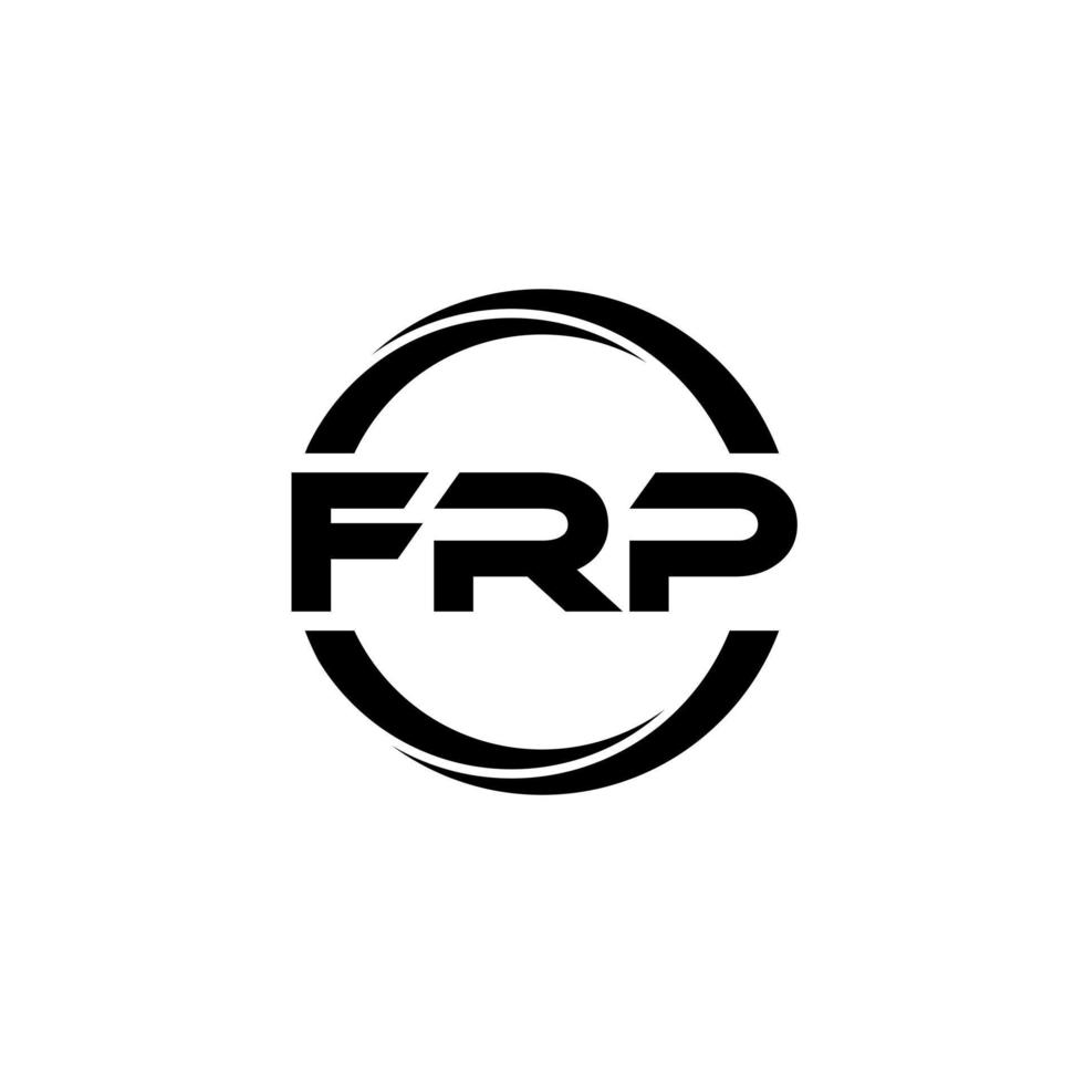 FRP letter logo design in illustration. Vector logo, calligraphy designs for logo, Poster, Invitation, etc.