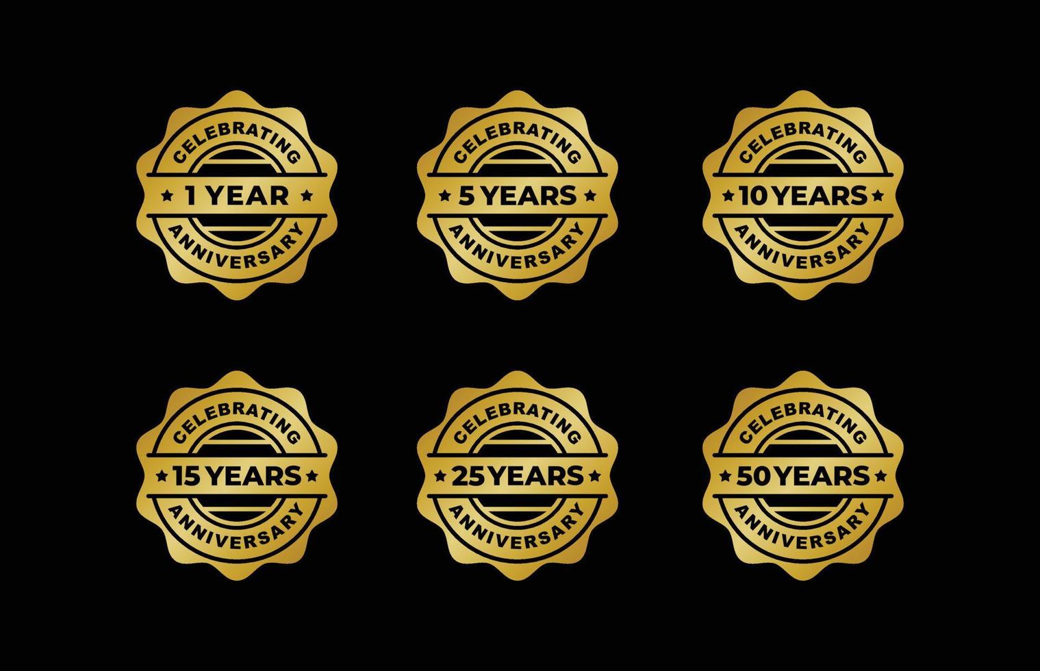 logotipo de aniversario conjunto ilustración vectorial vector