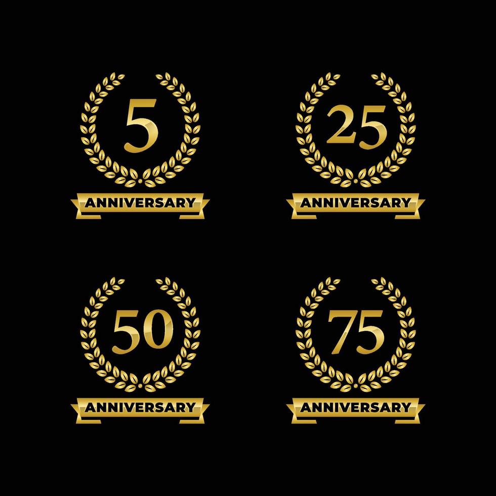 logotipo de aniversario conjunto ilustración vectorial vector