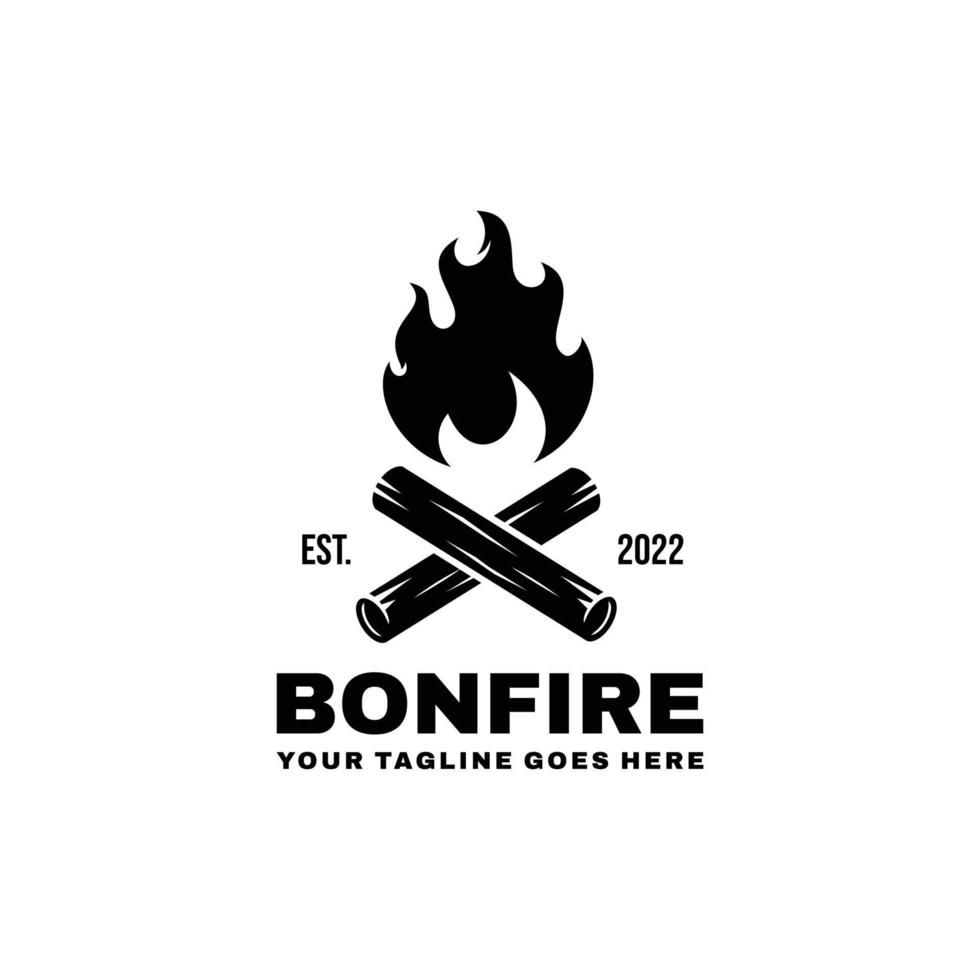 Bonfire logo design vector illustration