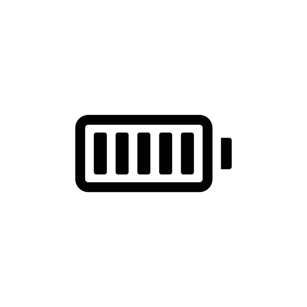 Full battery simple flat icon vector illustration