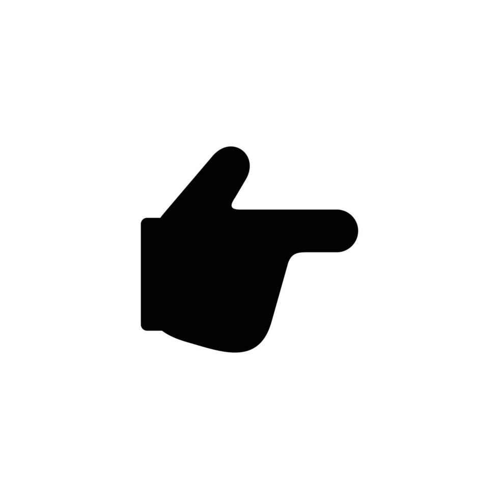 mano derecha simple icono plano vector ilustración