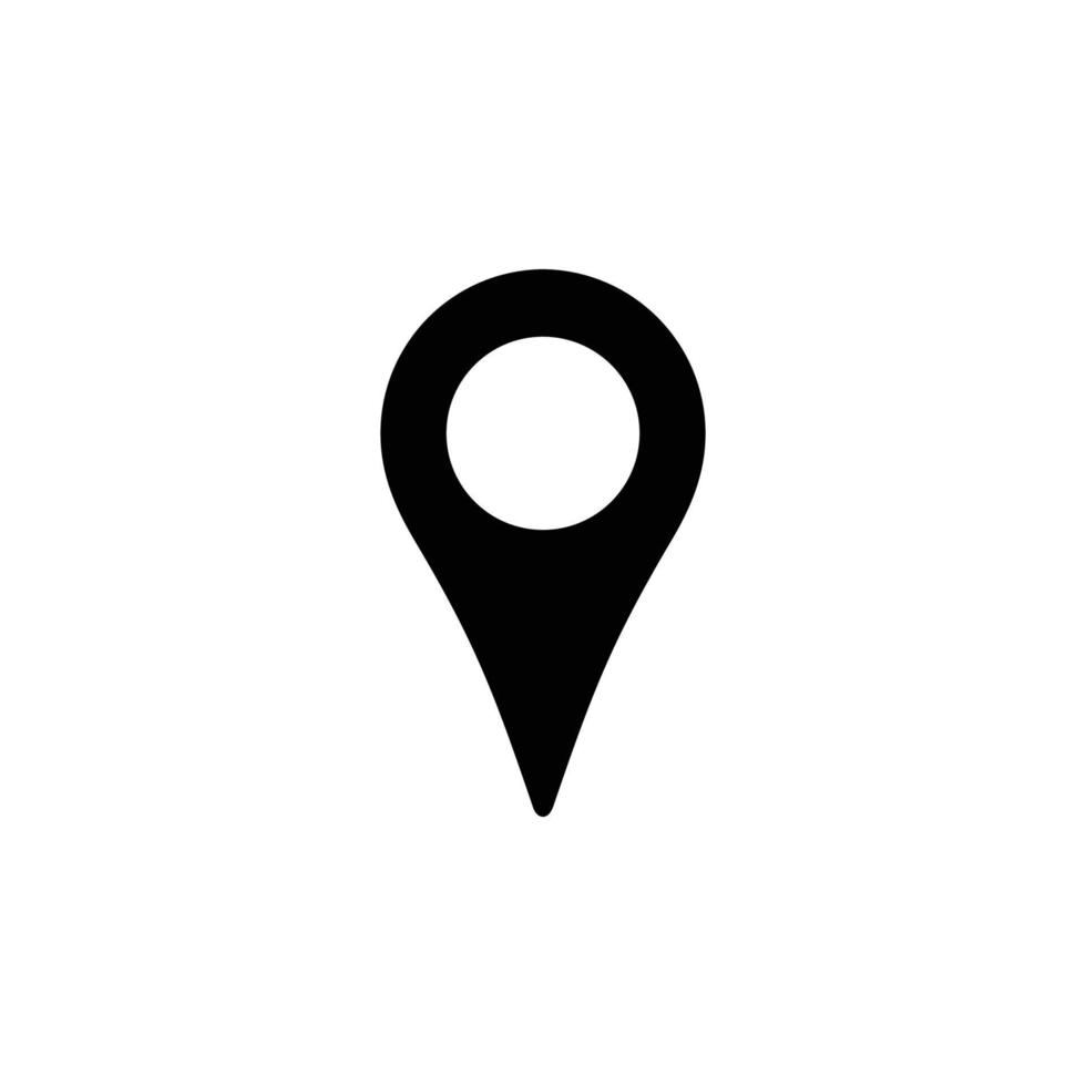 puntero ubicación simple icono plano vector ilustración