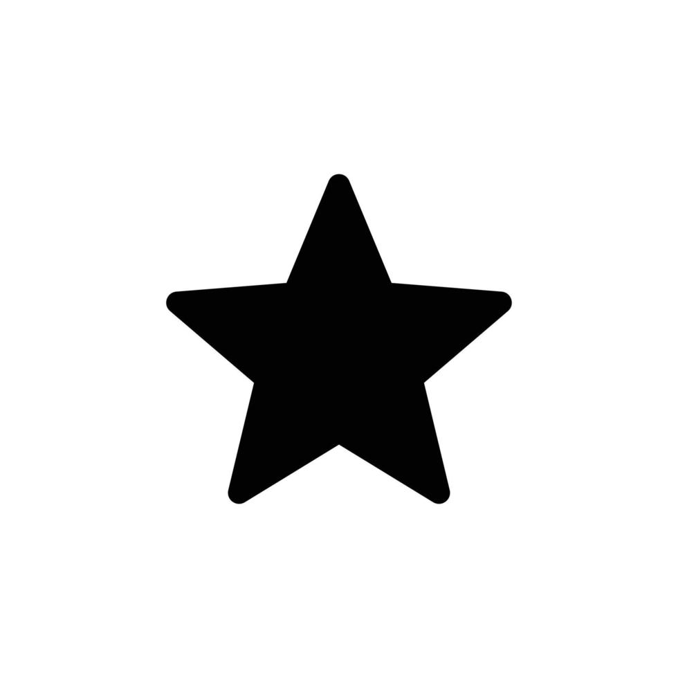 Star simple flat icon vector illustration