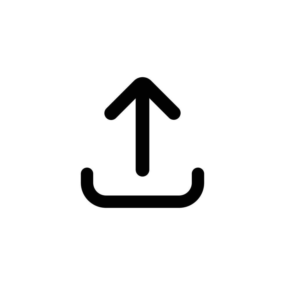 Upload simple flat icon vector illustration