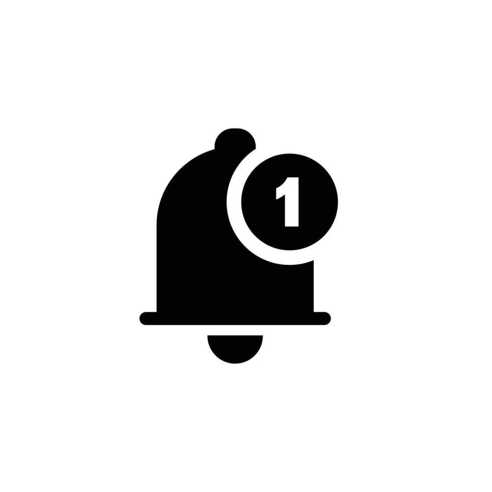 Notification simple flat icon vector illustration