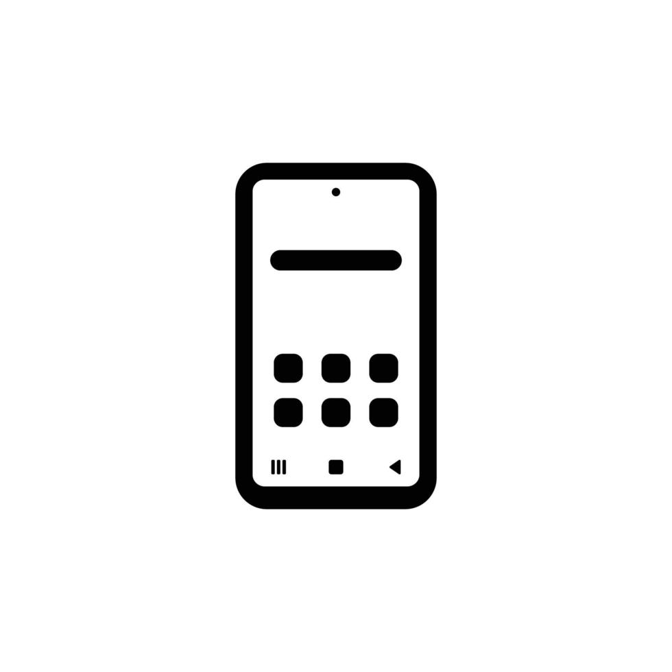 Smartphone simple flat icon vector illustration