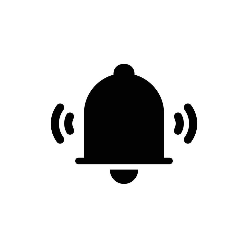 Bell alarm simple flat icon vector illustration