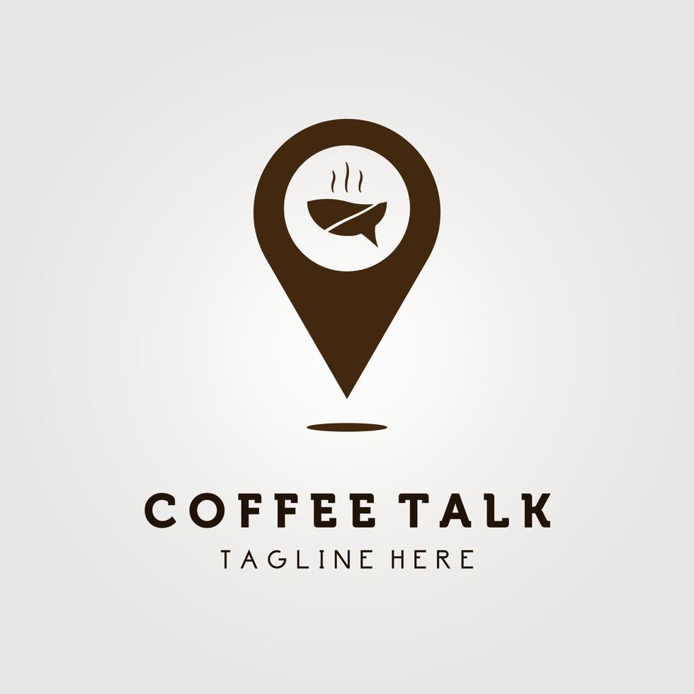 coffee talk point logo vector illustration design, icon