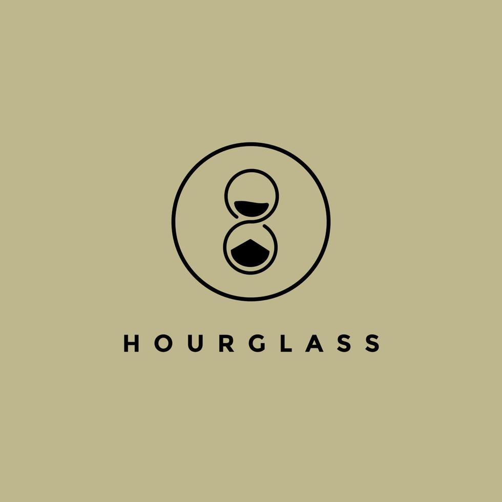 simple hourglass logo vector illustration design, icon, symbol, line art
