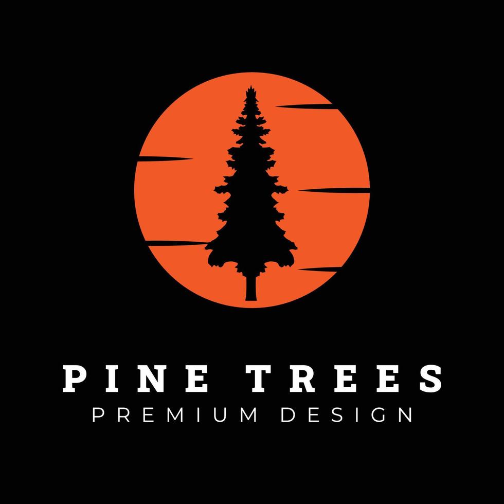 pine tree logo, logos, brand, vector illustration design, icon template