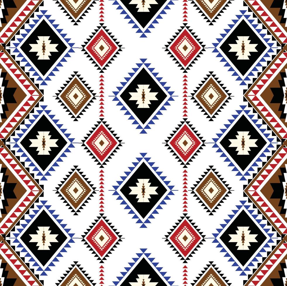 Geometric Ethnic pattern vector. African, American, Mexican, Western Aztec motif striped and bohemian pattern. designed for background,wallpaper,print, carpet,wrapping,tile,batik.vector illustratoin. vector
