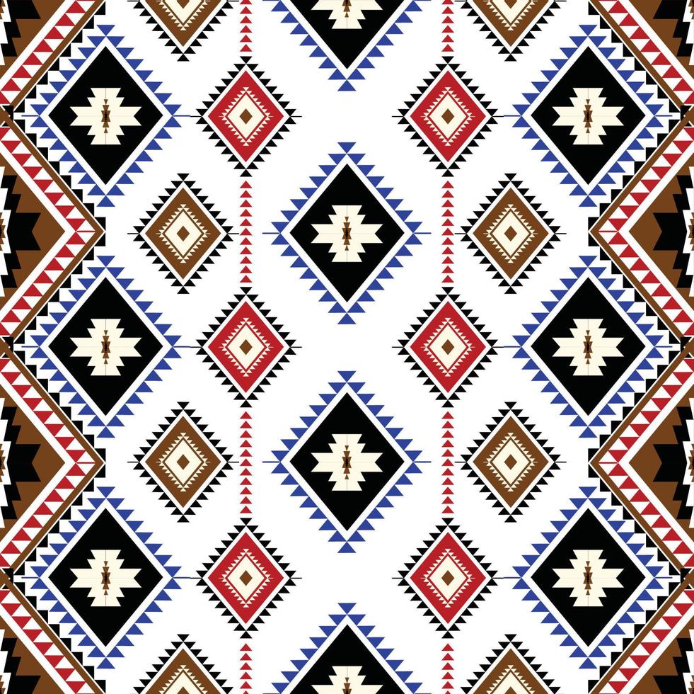 Geometric Ethnic pattern vector. African, American, Mexican, Western Aztec motif striped and bohemian pattern. designed for background,wallpaper,print, carpet,wrapping,tile,batik.vector illustratoin. vector