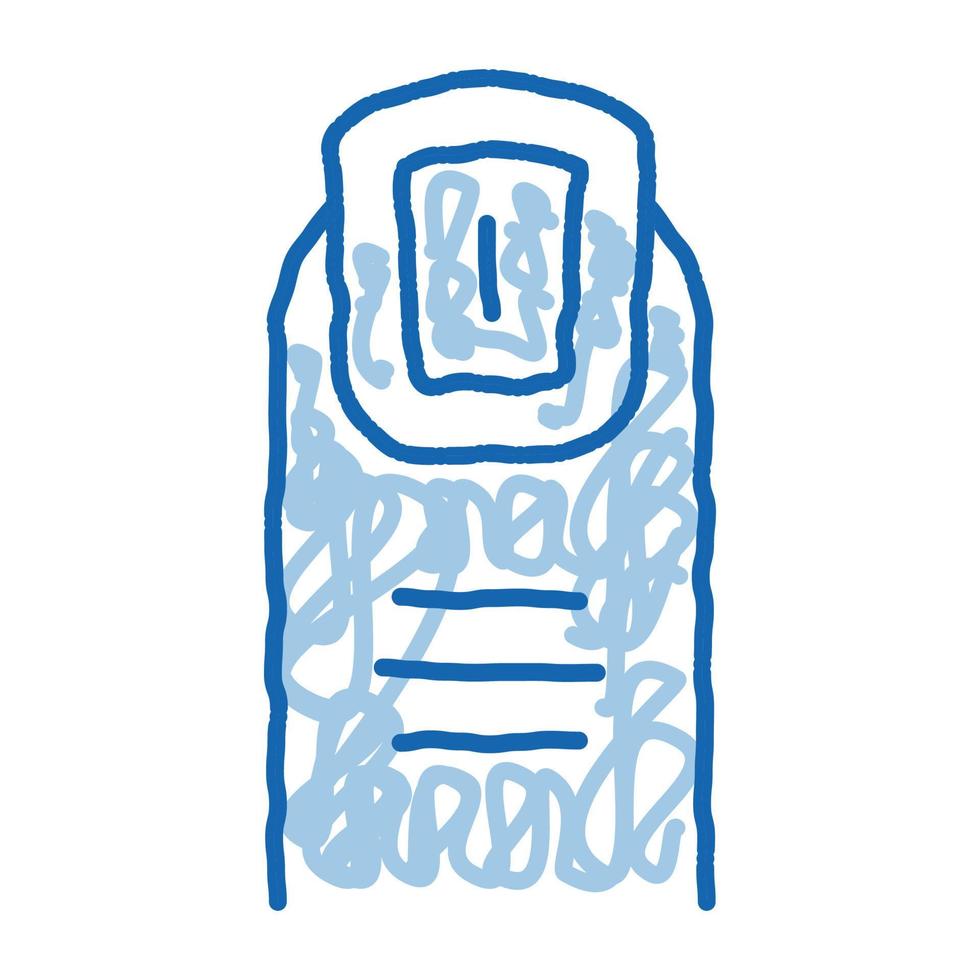 rotting nails doodle icon hand drawn illustration vector