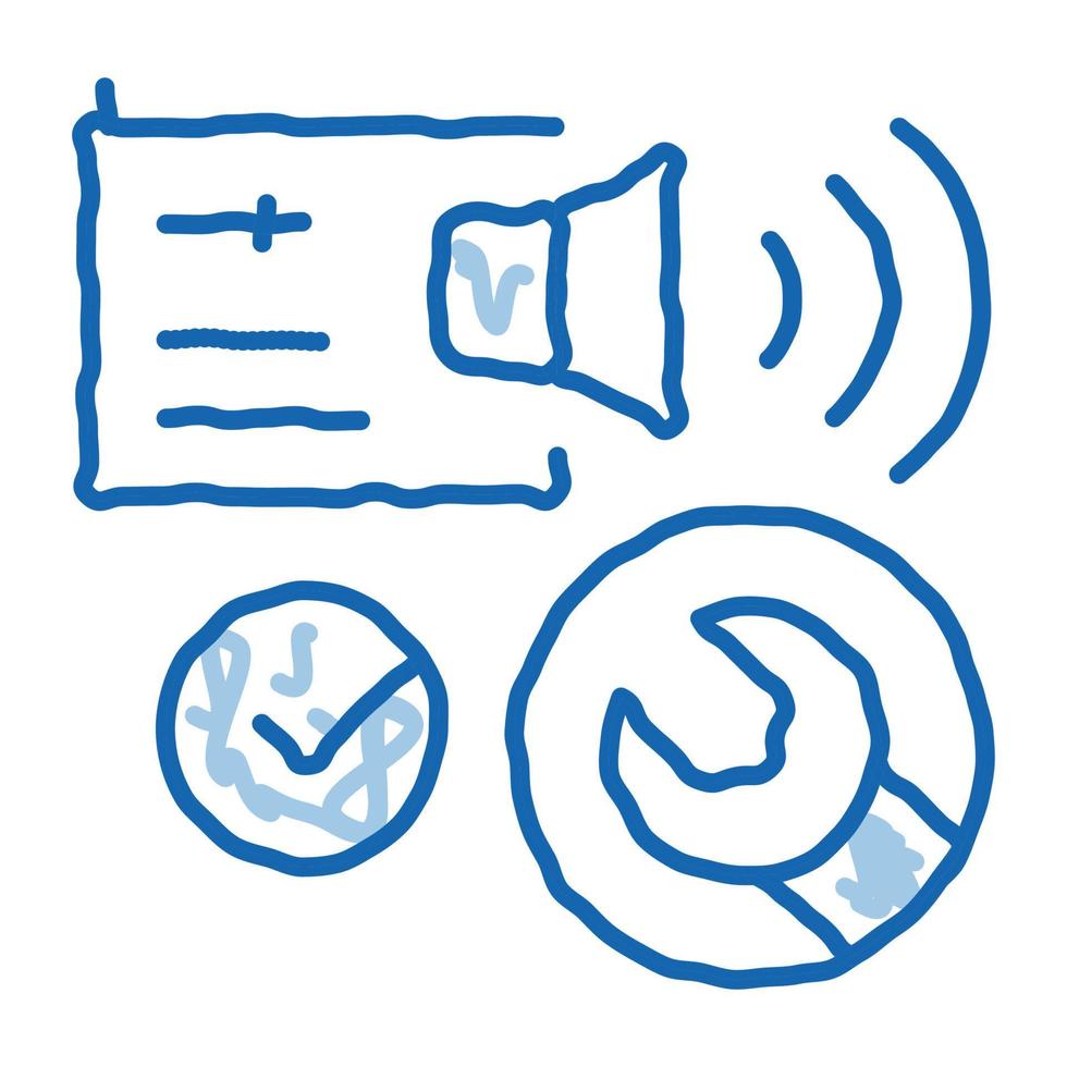 fixed radio sound doodle icon hand drawn illustration vector