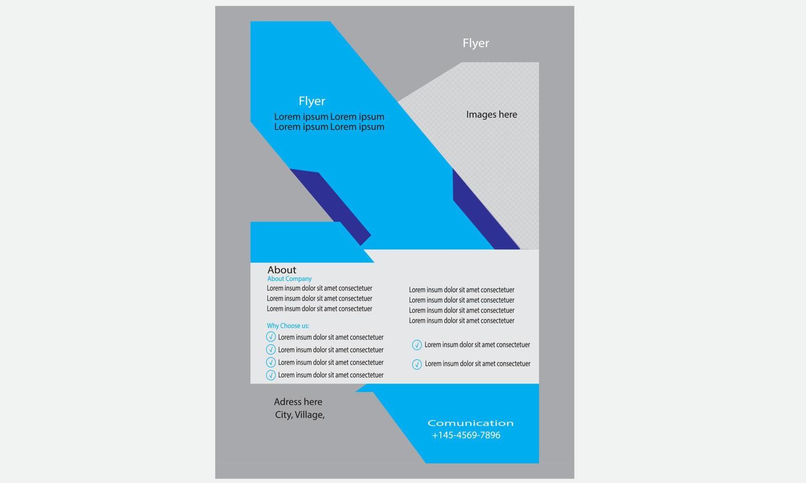 plantilla de volante de negocios impresa a4. vector