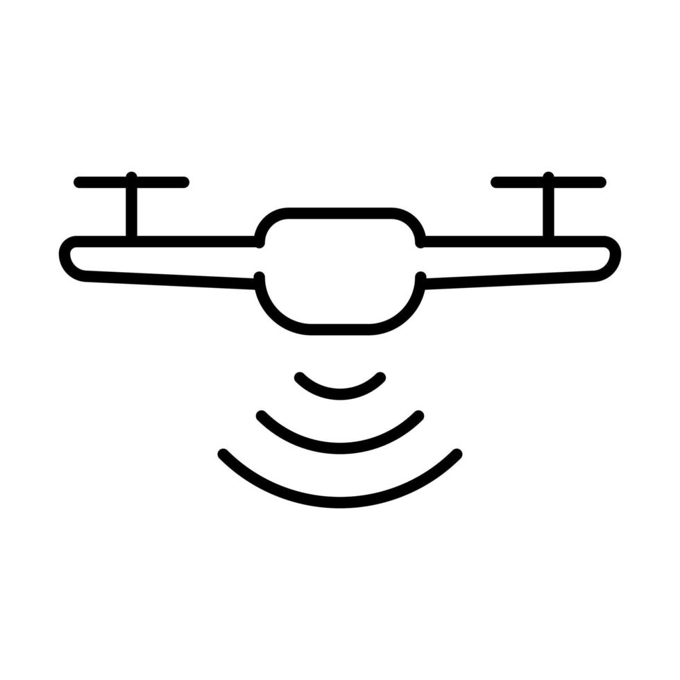 Drone with radar detection system delivery service concept  for graphic design, logo, website, social media, mobile app, ui illustration vector