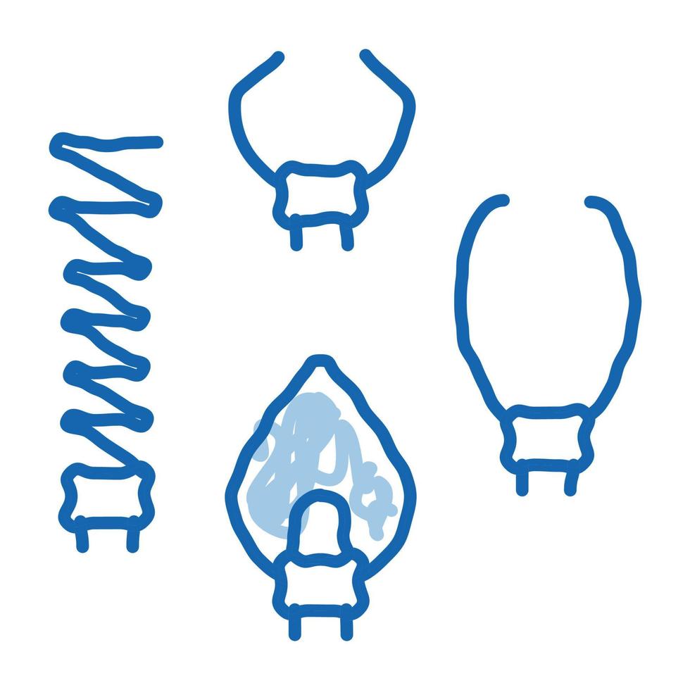 multifunctional drain cleaning claw doodle icon hand drawn illustration vector