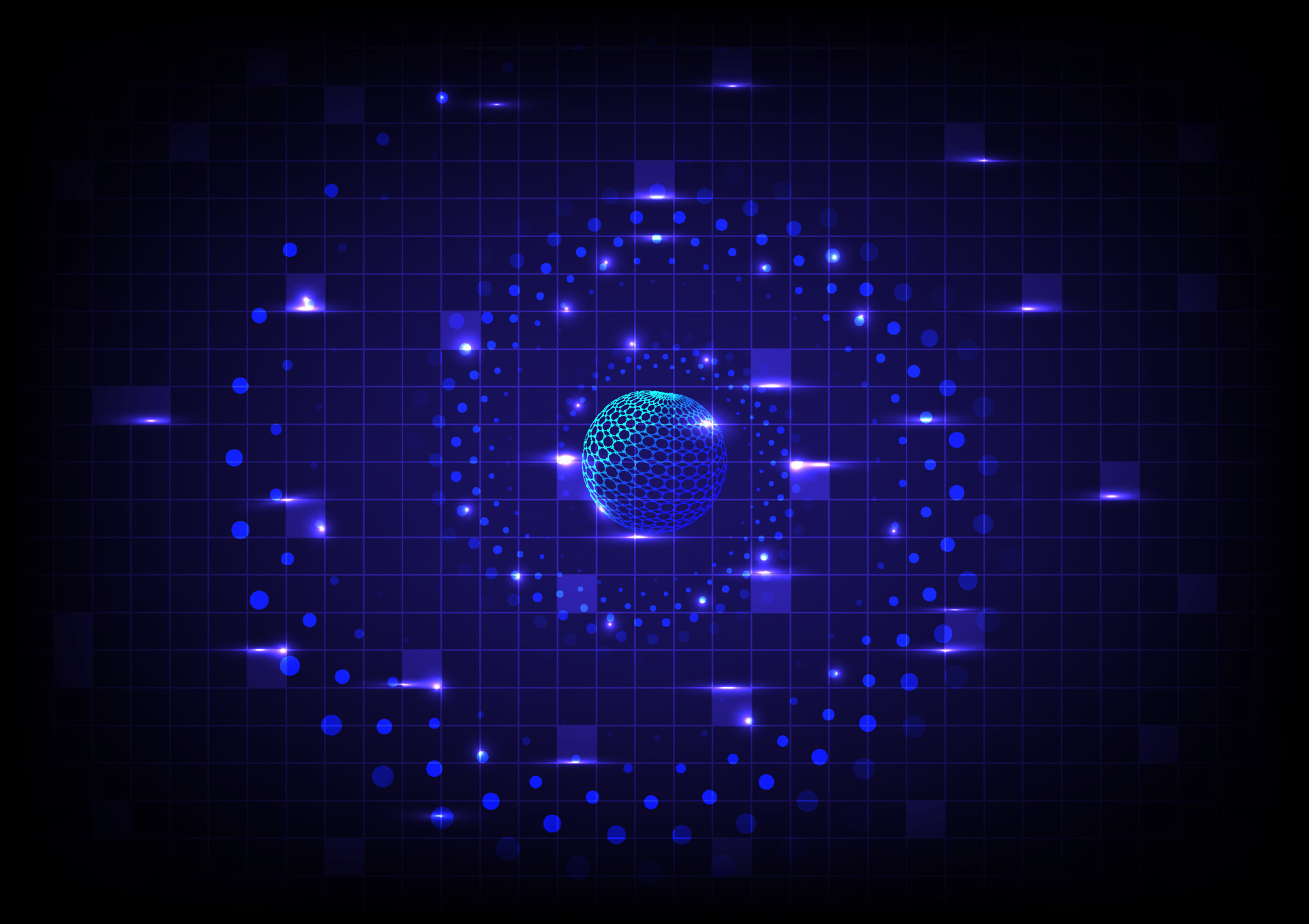 Abstract background nucleus hub antenna wireless online