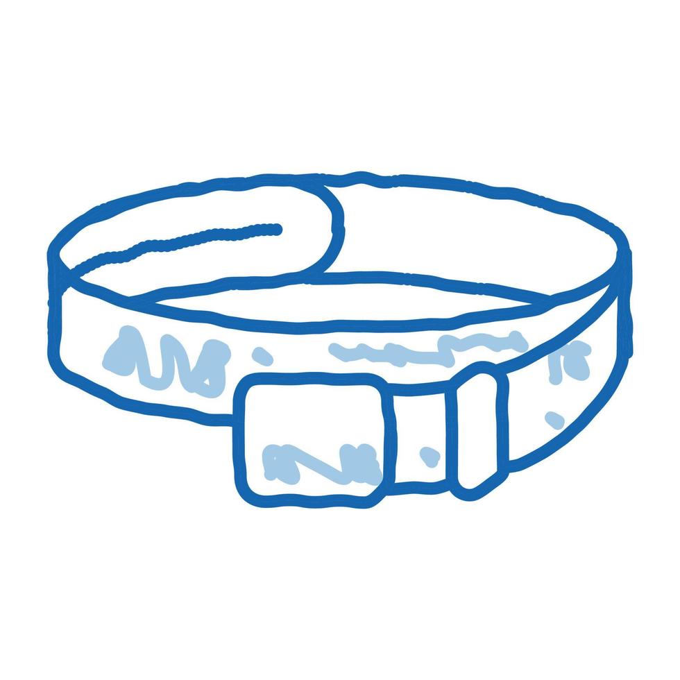 leather belt doodle icon hand drawn illustration vector