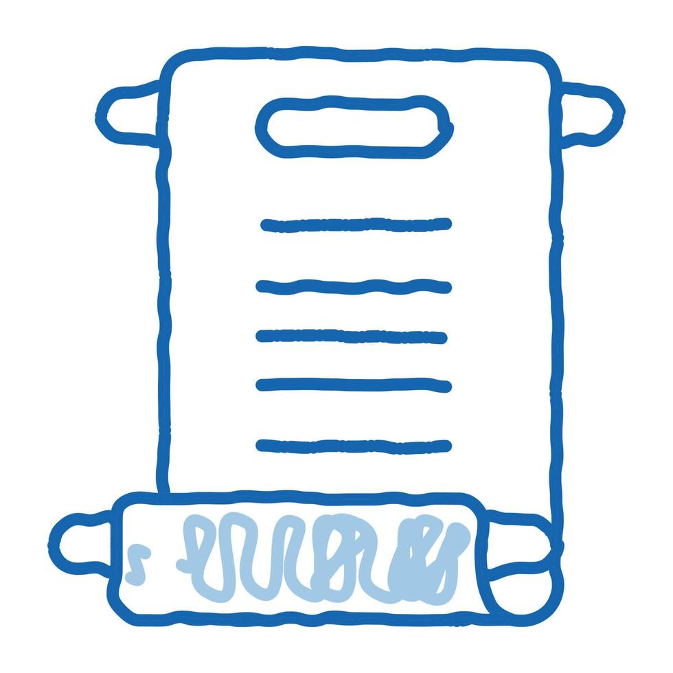 scroll of paper doodle icon hand drawn illustration vector