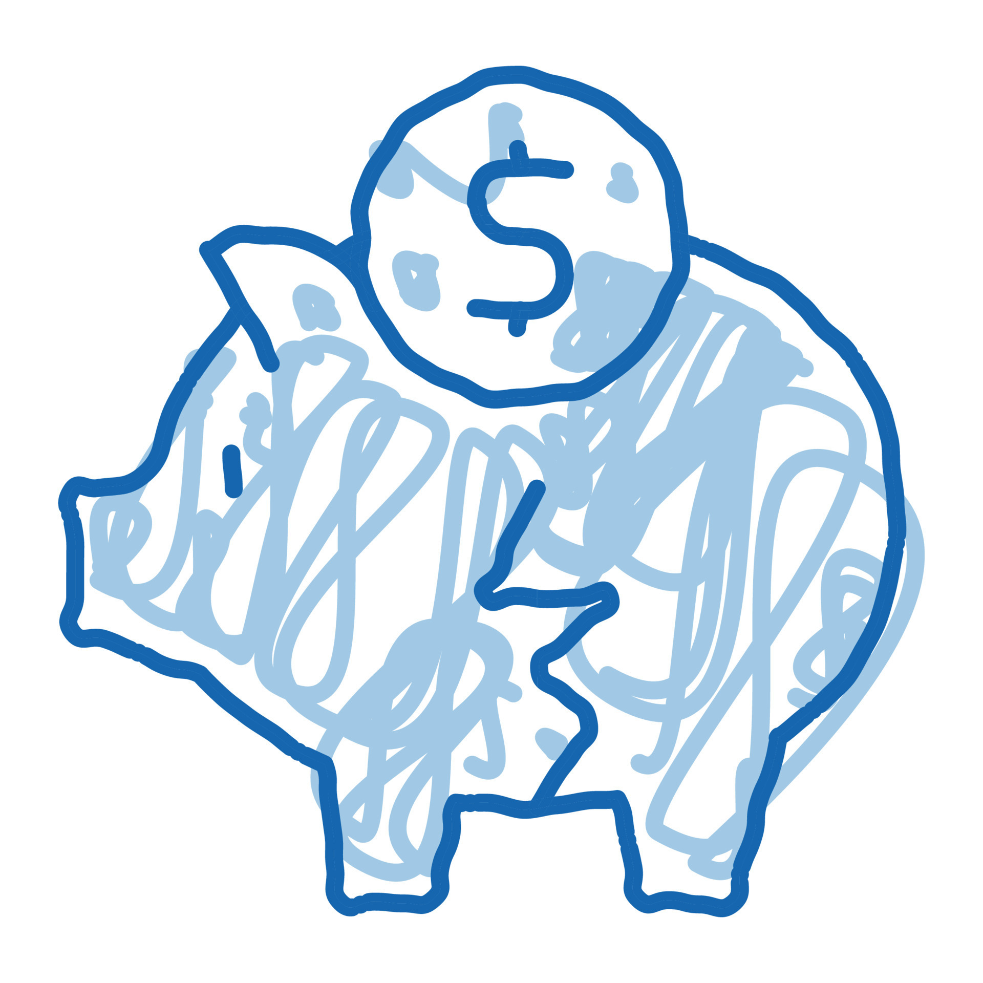 chopped piggy bank doodle icon hand drawn illustration 17801594 Vector Art at Vecteezy