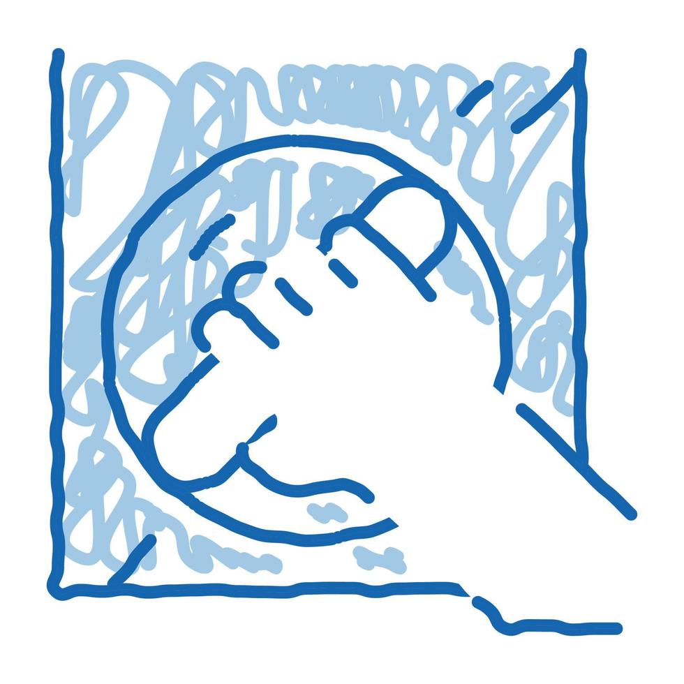 window control handle doodle icon hand drawn illustration vector