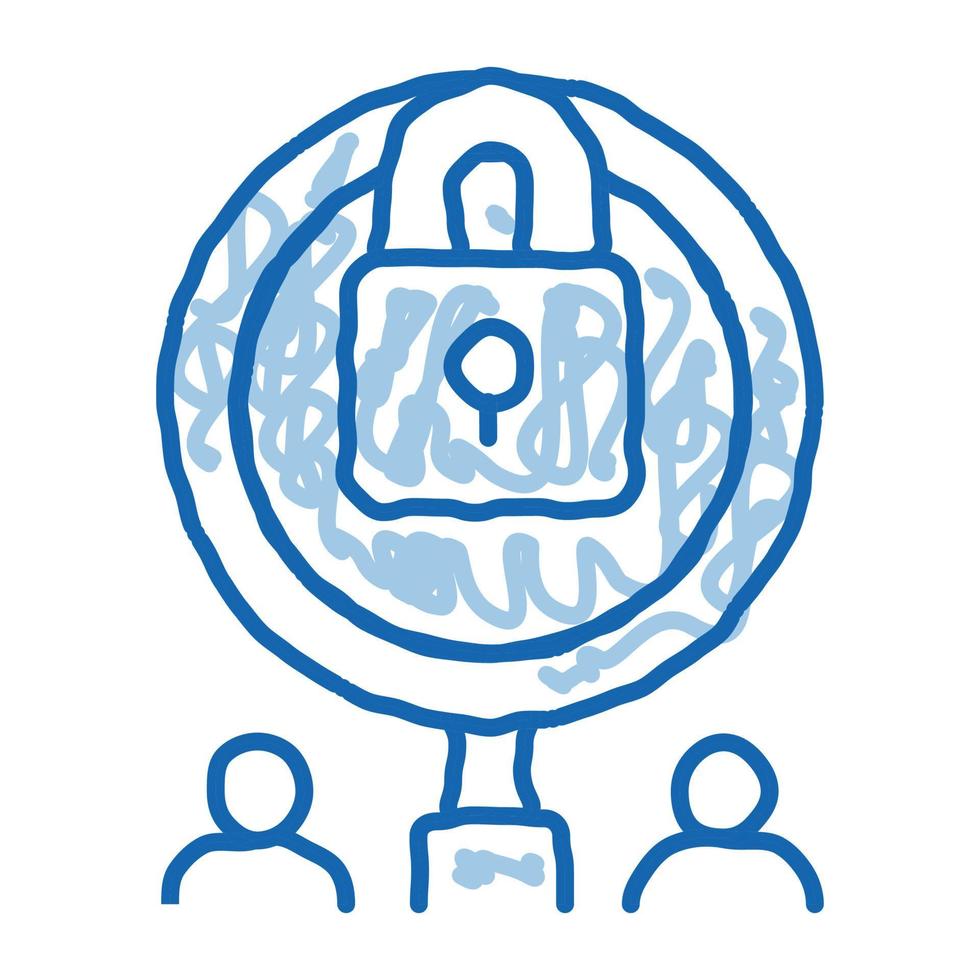 closure of knowledge for research doodle icon hand drawn illustration vector
