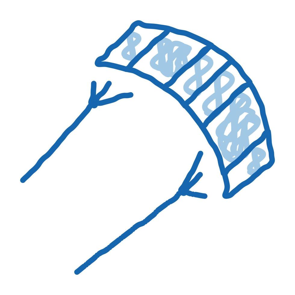tipo de cometa doodle icono dibujado a mano ilustración vector