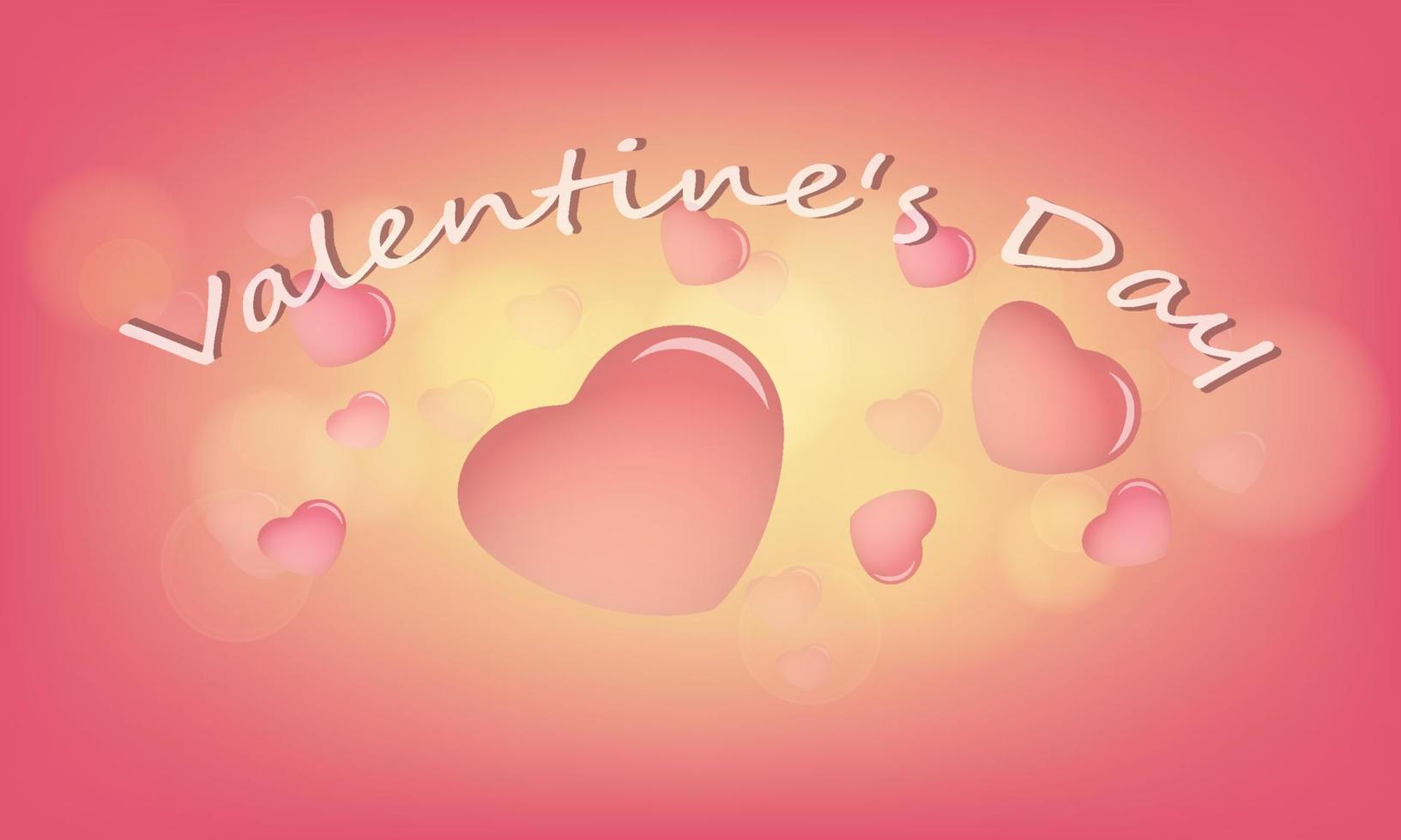 Valentine's day background hearts blur vector