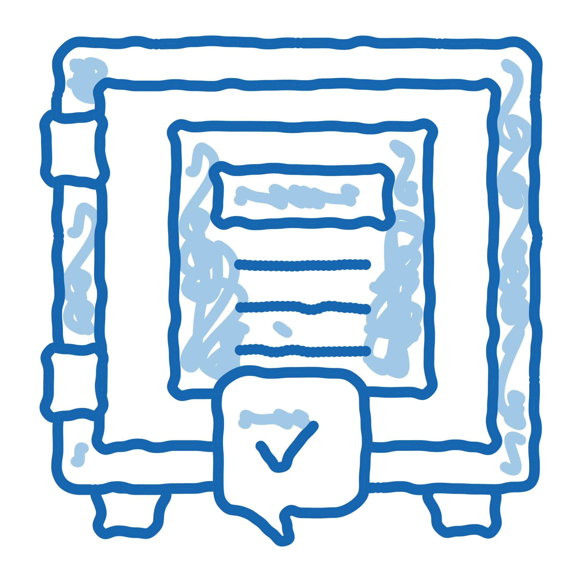code safe doodle icon hand drawn illustration 17802258 Vector Art at ...
