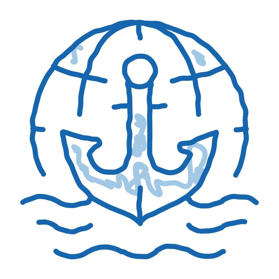 hydrology science doodle icon hand drawn illustration vector