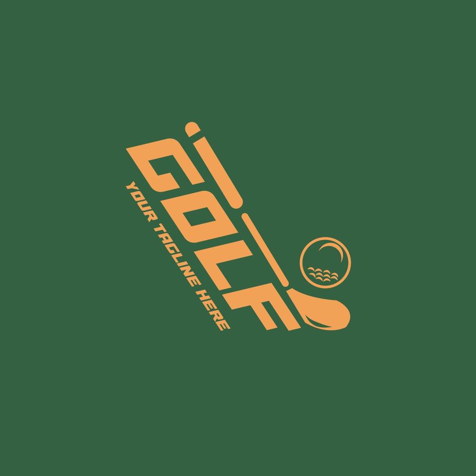 Golf club sport icons and badges. Vector symbol of golf player, equipment and game items, modern professional golf template logo design for golf club