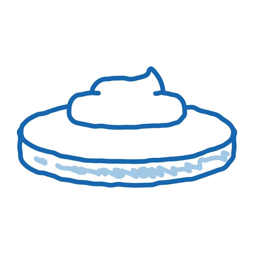hogaza de pan con mayonesa doodle icono dibujado a mano ilustración vector