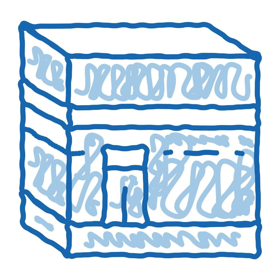 kaaba shrine doodle icon hand drawn illustration vector
