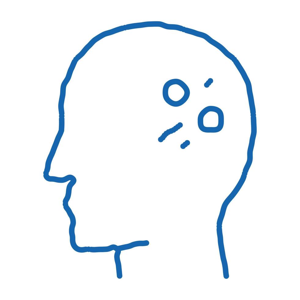 main problem of dermatitis doodle icon hand drawn illustration vector